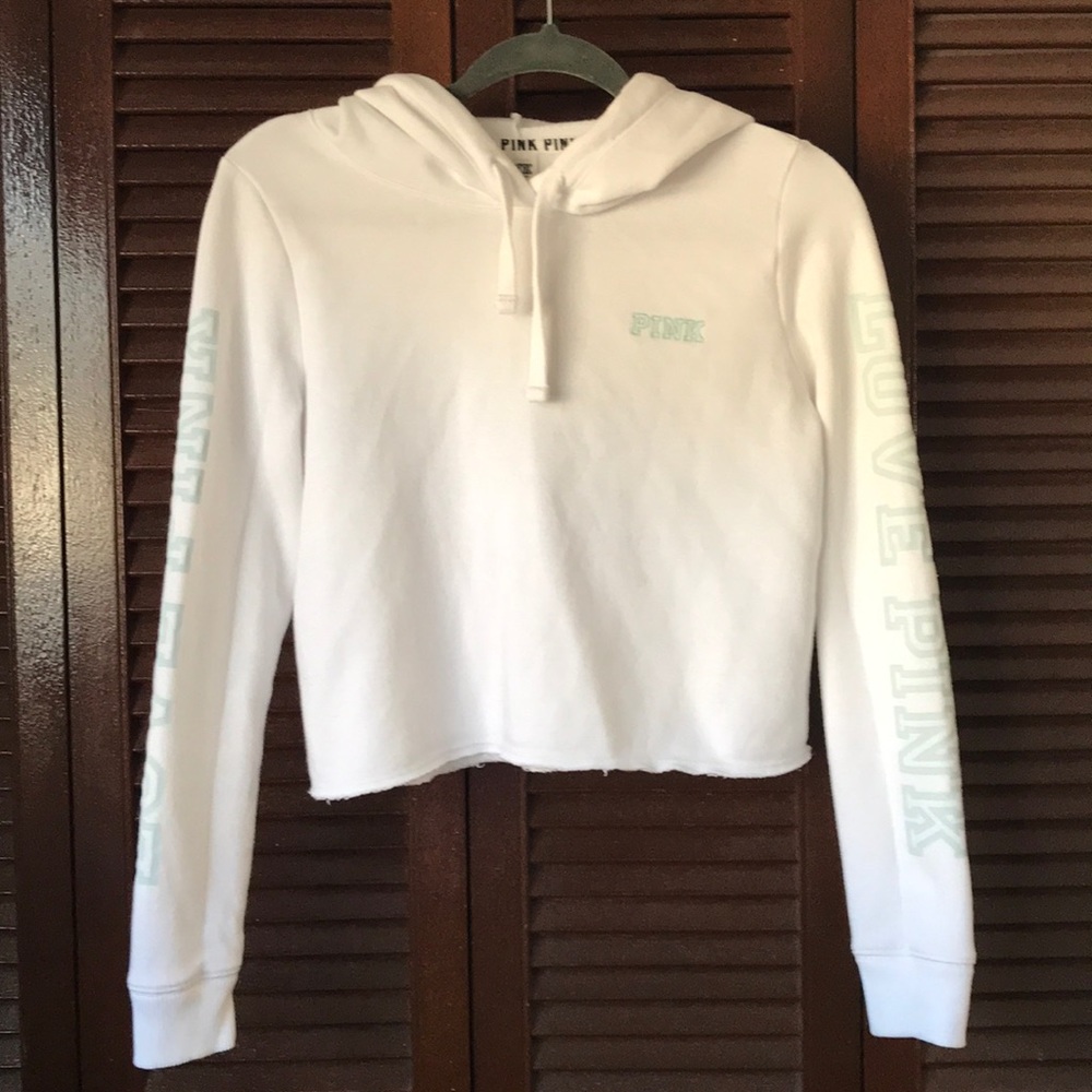 Pink Cropped Hoodie